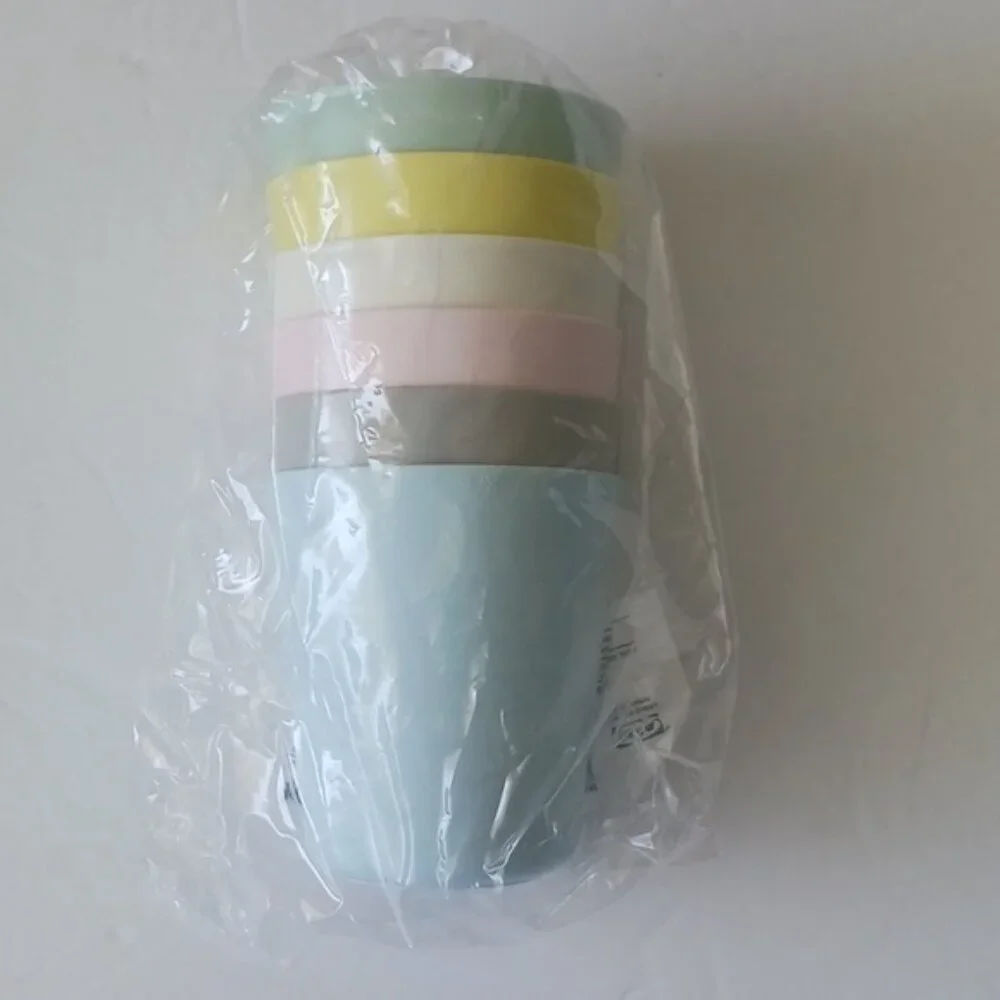 Ikea Kalas Children Kids Cups Tumblers Glasses Plastic Pastel Colors Set 6 New